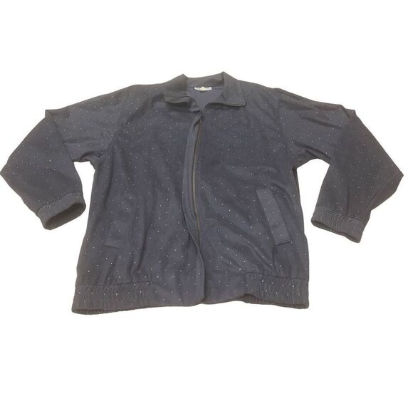 Silver Studded Windbreaker Jacket